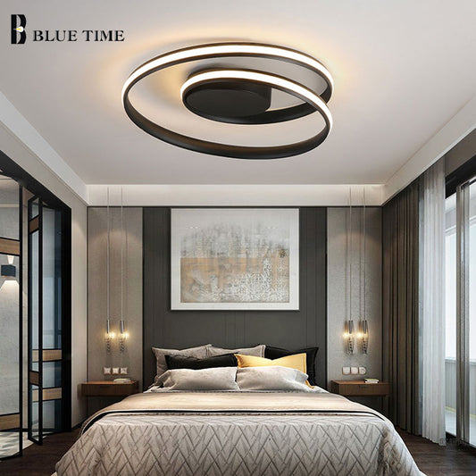 Hot Sale Modern LED Ceiling Lights For Living Room Bedroom Dining Room Luminaires White&Black Ceiling Lamps Fixtures AC110V 220V - HealtfuLifestlye