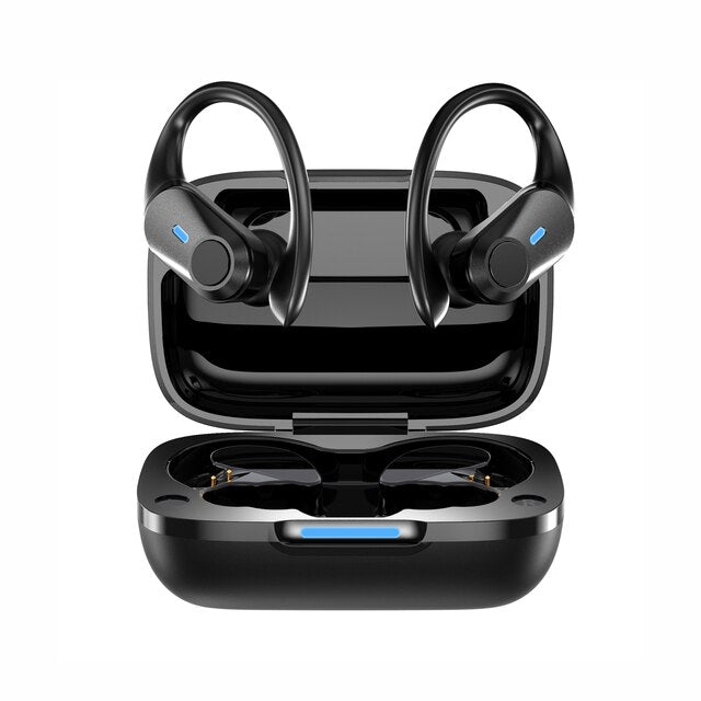 TWS Wireless Headphone Noise Canceling Bluetooth Earphone Sport Waterproof Ear Hooks Headset 9D Stereo Wireless Earbuds With Mic