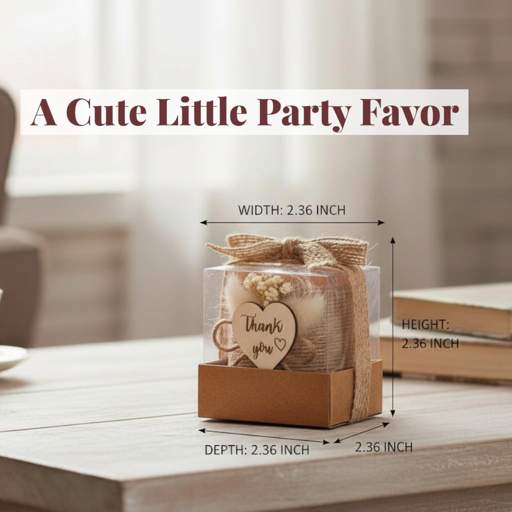 Candle Party Gifts Set 20 Pack Candle Holders for Guests Wedding, Baby Shower, Birthday, Thanksgiving, Adult Party Decorations
