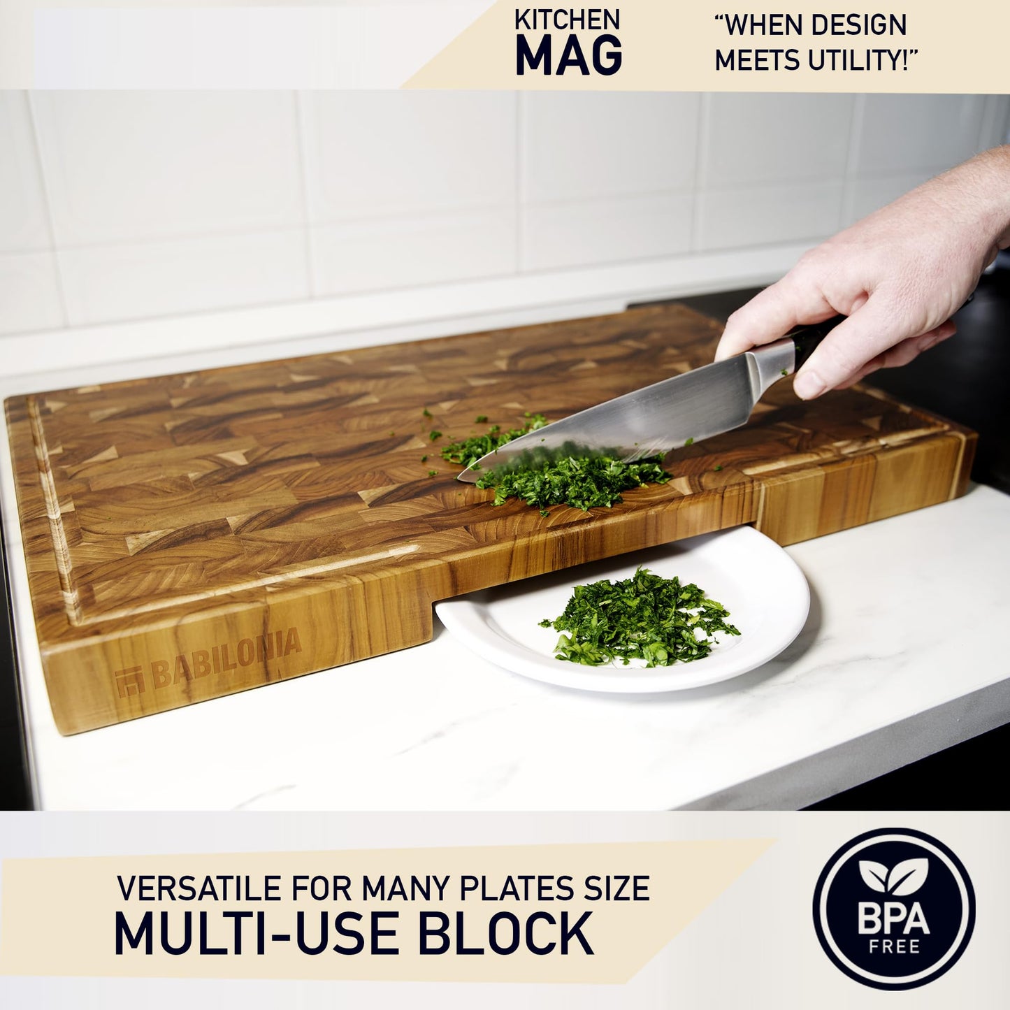 American Black Walnut Cutting Board - 15.7 x 10.2 Inch (ExtraThick 1.7") Hardwood Butcher Block, Charcuterie, Heavy Duty End Grain Wood Chopping Board with Juice Groove & Handle (Oil & Plate Included)
