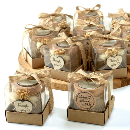 Candle Party Gifts Set 20 Pack Candle Holders for Guests Wedding, Baby Shower, Birthday, Thanksgiving, Adult Party Decorations