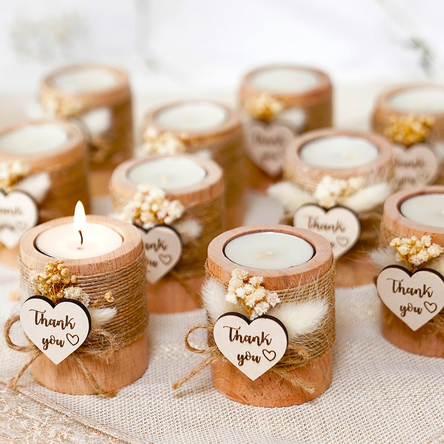 Candle Party Gifts Set 20 Pack Candle Holders for Guests Wedding, Baby Shower, Birthday, Thanksgiving, Adult Party Decorations