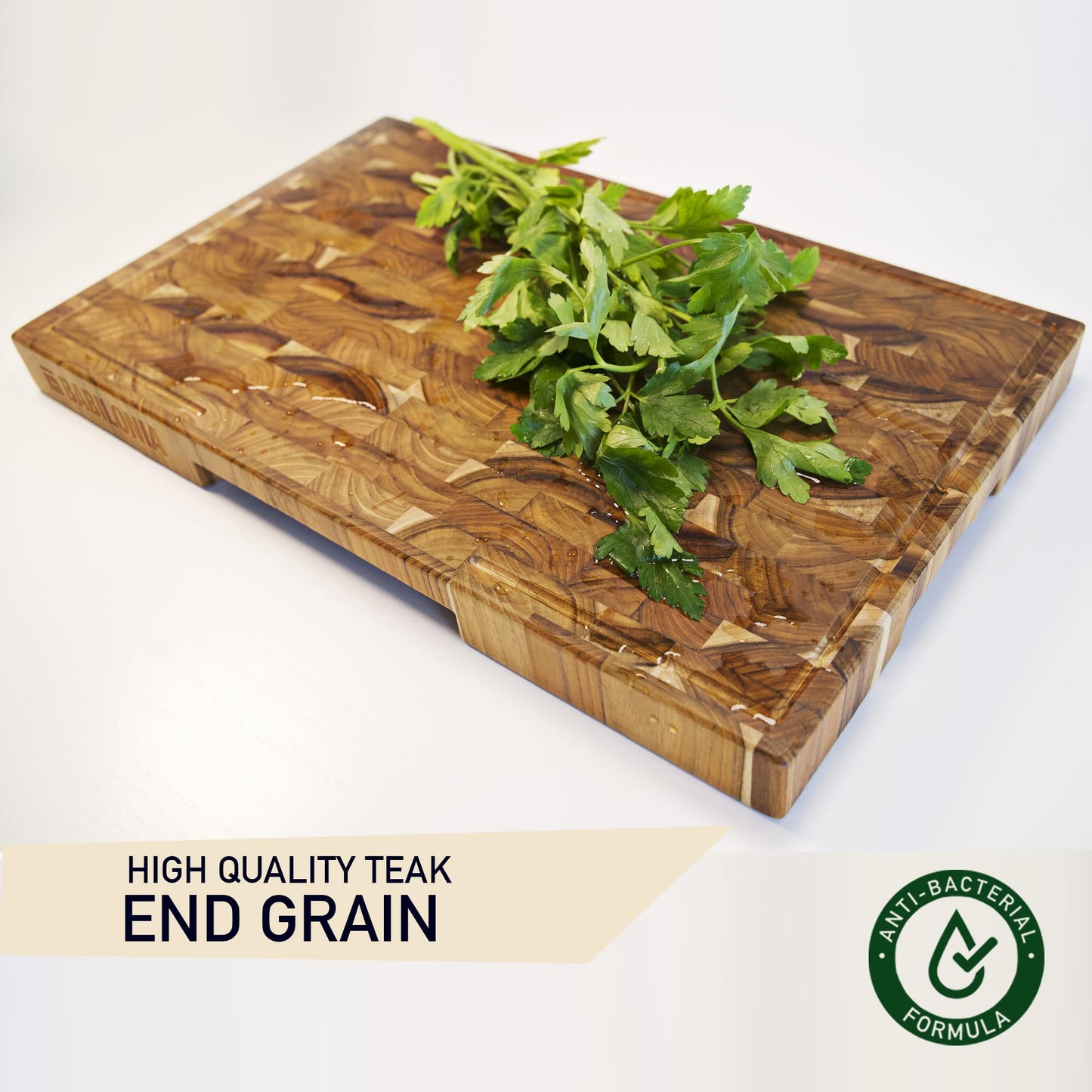 American Black Walnut Cutting Board - 15.7 x 10.2 Inch (ExtraThick 1.7") Hardwood Butcher Block, Charcuterie, Heavy Duty End Grain Wood Chopping Board with Juice Groove & Handle (Oil & Plate Included)