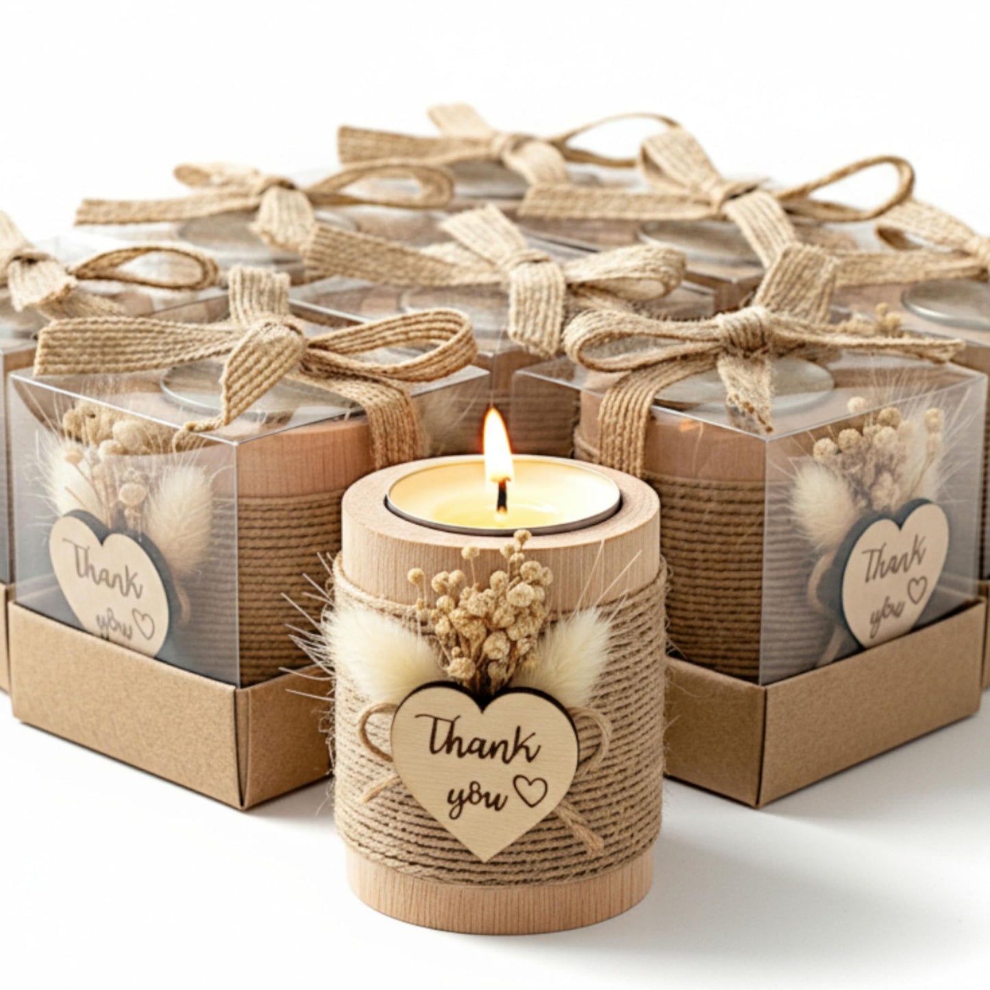 Candle Party Gifts Set 20 Pack Candle Holders for Guests Wedding, Baby Shower, Birthday, Thanksgiving, Adult Party Decorations