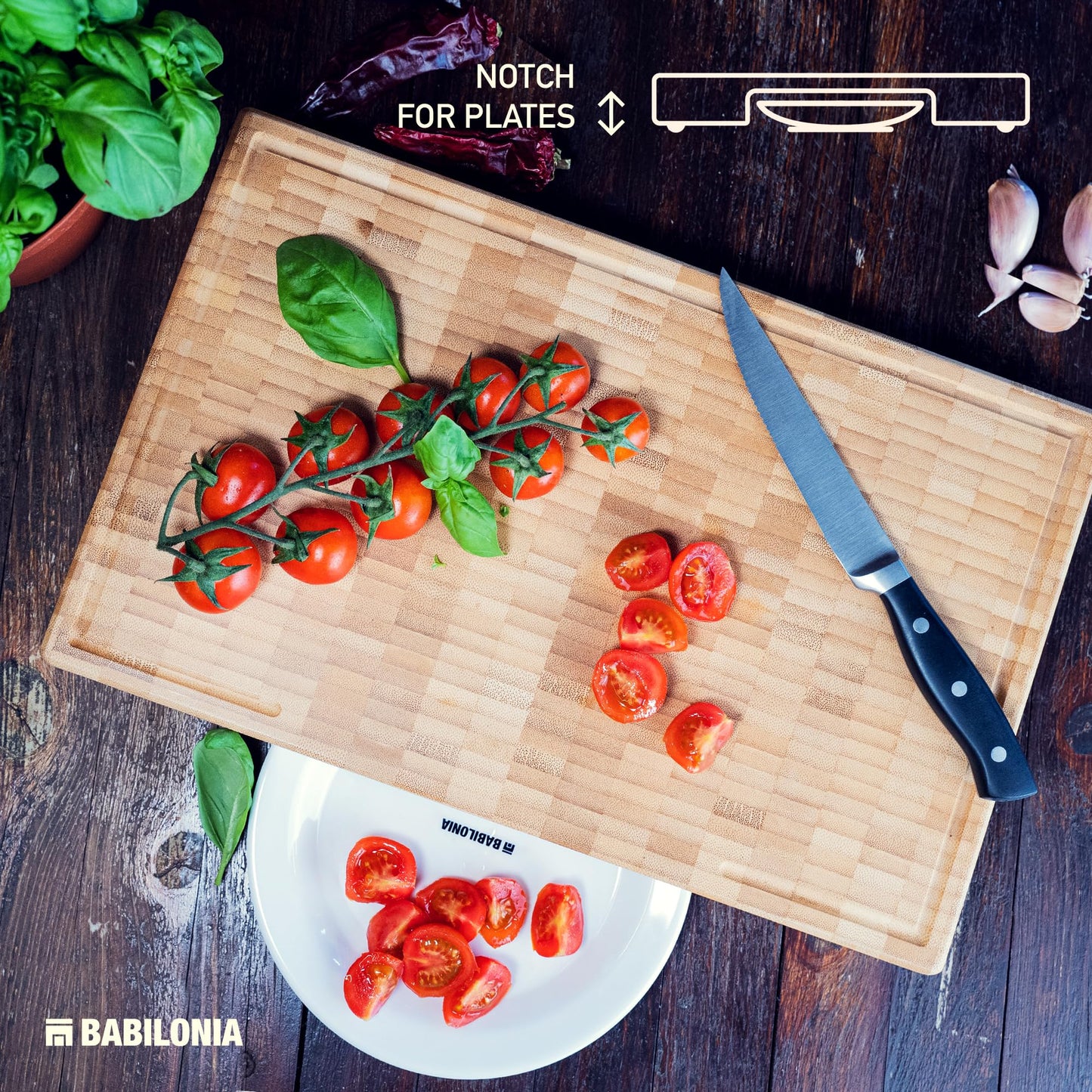 American Black Walnut Cutting Board - 15.7 x 10.2 Inch (ExtraThick 1.7") Hardwood Butcher Block, Charcuterie, Heavy Duty End Grain Wood Chopping Board with Juice Groove & Handle (Oil & Plate Included)