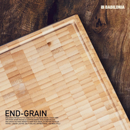 American Black Walnut Cutting Board - 15.7 x 10.2 Inch (ExtraThick 1.7") Hardwood Butcher Block, Charcuterie, Heavy Duty End Grain Wood Chopping Board with Juice Groove & Handle (Oil & Plate Included)
