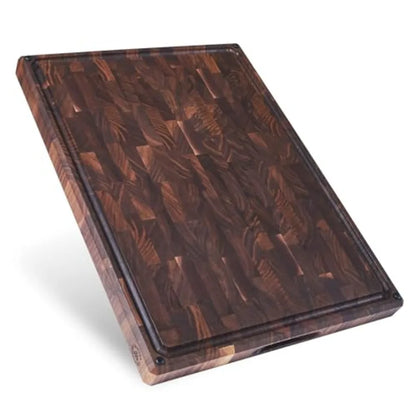 Walnut End Grain Cutting Board With Juice Groove