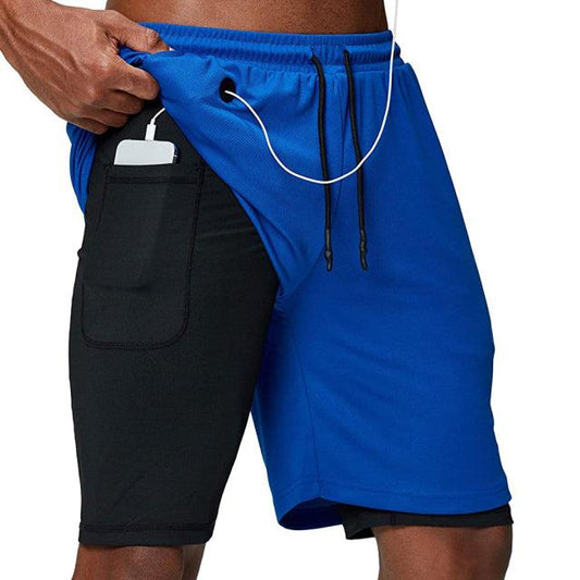 2022 Running Shorts Men Fitness Gym Training Sports Shorts Quick Dry Workout Gym Sport Jogging Double Deck Summer Men Shorts - HealtfuLifestlye