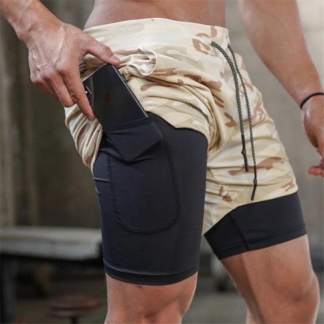 2022 Workout Shorts Men 2 In 1 Double-deck - HealtfuLifestlye