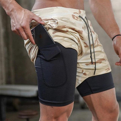 2022 Workout Shorts Men 2 In 1 Double-deck - HealtfuLifestlye