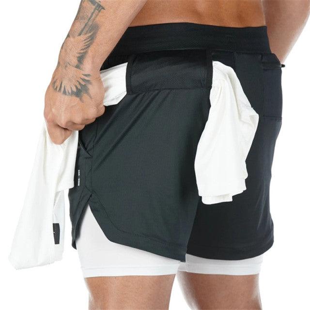 2022 Workout Shorts Men 2 In 1 Double-deck - HealtfuLifestlye