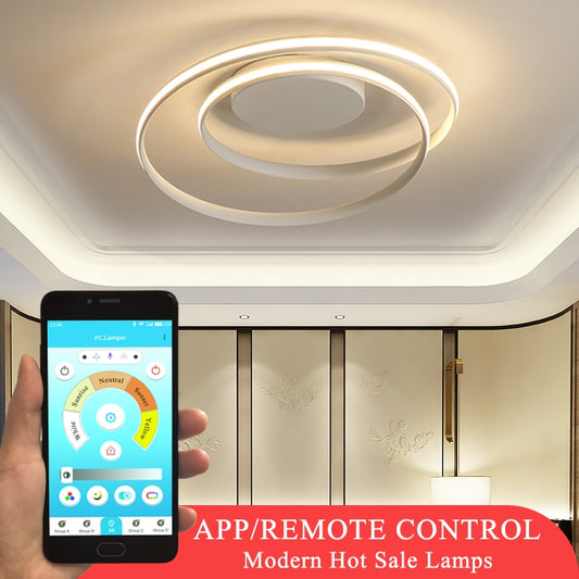 Hot Sale Modern LED Ceiling Lights For Living Room Bedroom Dining Room Luminaires White&amp;Black Ceiling Lamps Fixtures AC110V 220V - HealtfuLifestlye